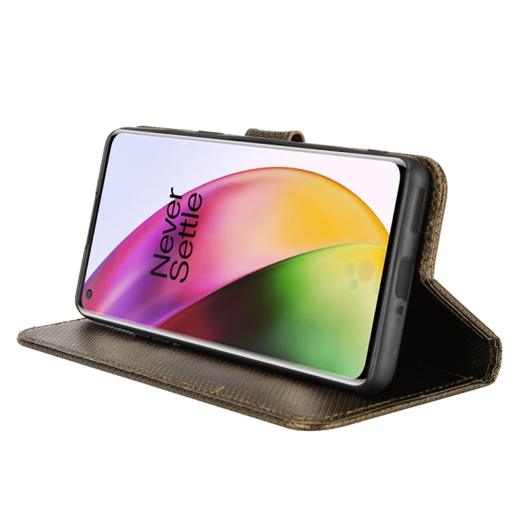 For OnePlus 8 Diamond Texture Leather Phone Case