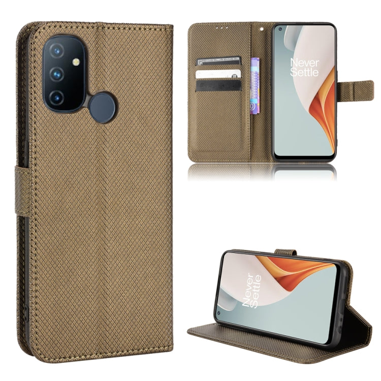 For OnePlus Nord N100 Diamond Texture Leather Phone Case