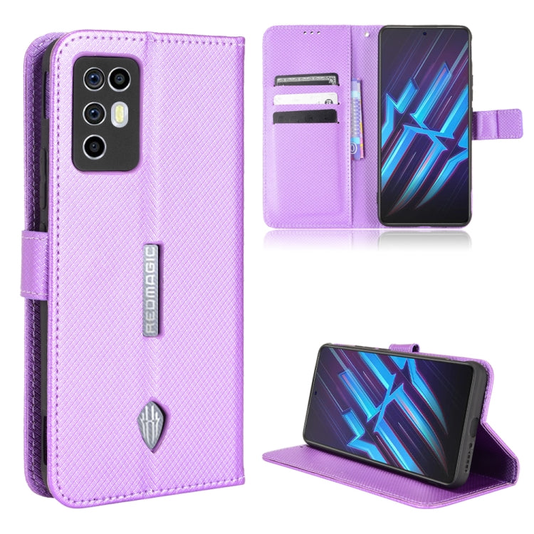 For ZTE Nubia Red Magic 6R Diamond Texture Leather Phone Case