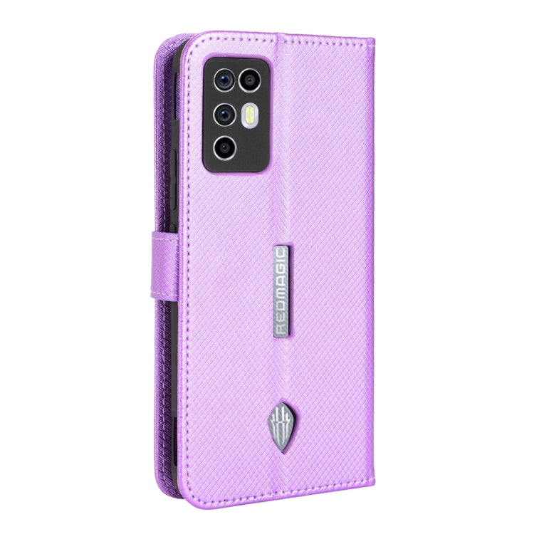 For ZTE Nubia Red Magic 6R Diamond Texture Leather Phone Case