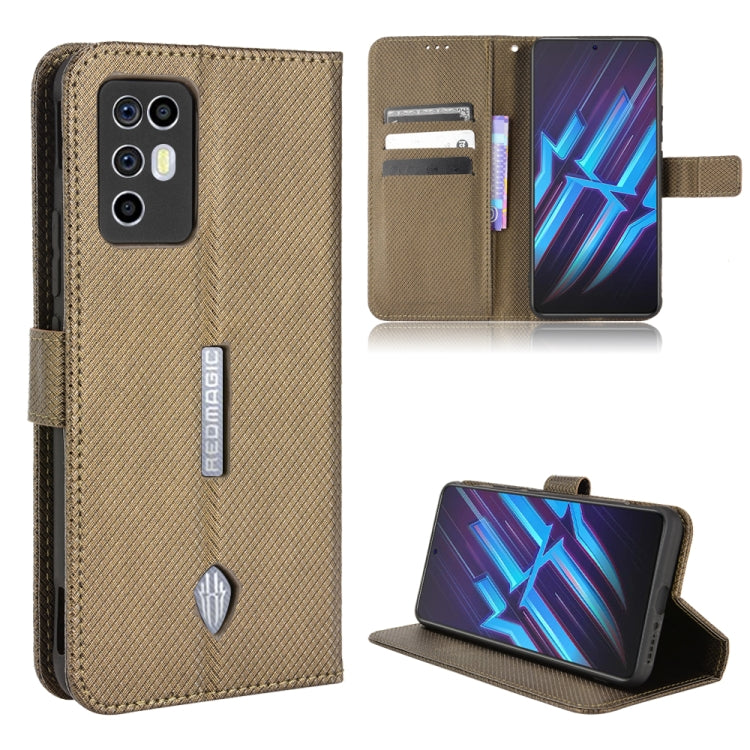 For ZTE Nubia Red Magic 6R Diamond Texture Leather Phone Case