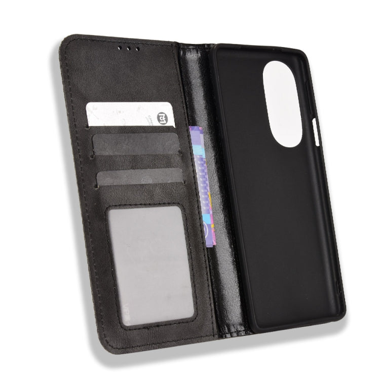 For Motorola Moto Edge 30 Pro/Edge+ 2022/Edge X30 Magnetic Buckle Retro Crazy Horse Leather Phone Case