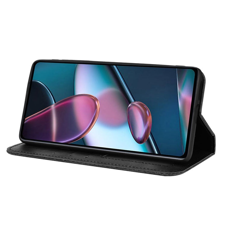 For Motorola Moto Edge 30 Pro/Edge+ 2022/Edge X30 Magnetic Buckle Retro Crazy Horse Leather Phone Case