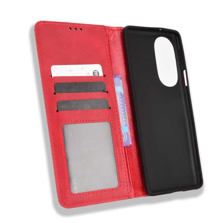 For Motorola Moto Edge 30 Pro/Edge+ 2022/Edge X30 Magnetic Buckle Retro Crazy Horse Leather Phone Case