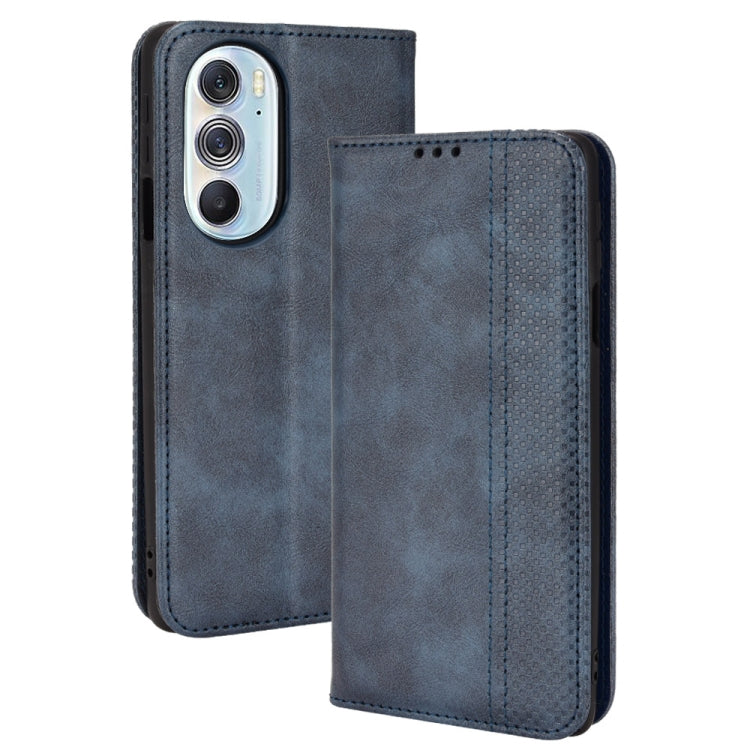 For Motorola Moto Edge 30 Pro/Edge+ 2022/Edge X30 Magnetic Buckle Retro Crazy Horse Leather Phone Case