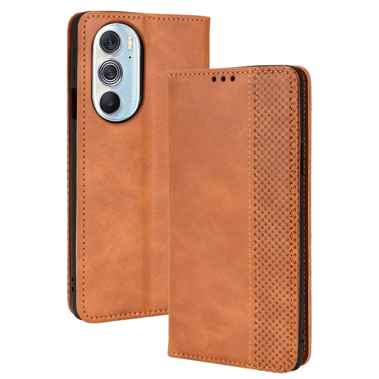 For Motorola Moto Edge 30 Pro/Edge+ 2022/Edge X30 Magnetic Buckle Retro Crazy Horse Leather Phone Case