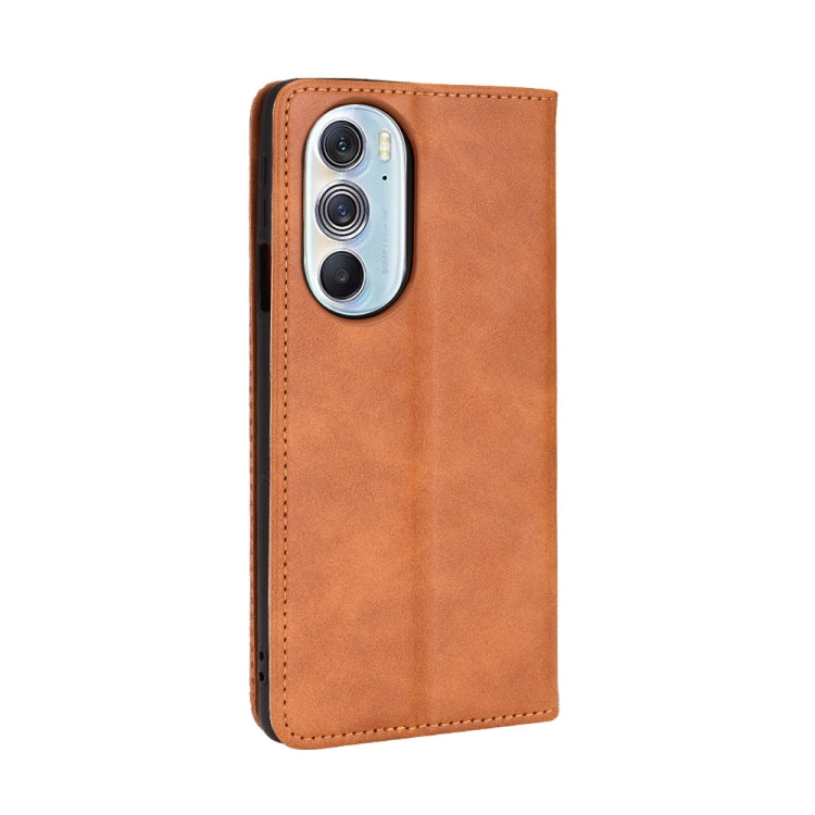 For Motorola Moto Edge 30 Pro/Edge+ 2022/Edge X30 Magnetic Buckle Retro Crazy Horse Leather Phone Case