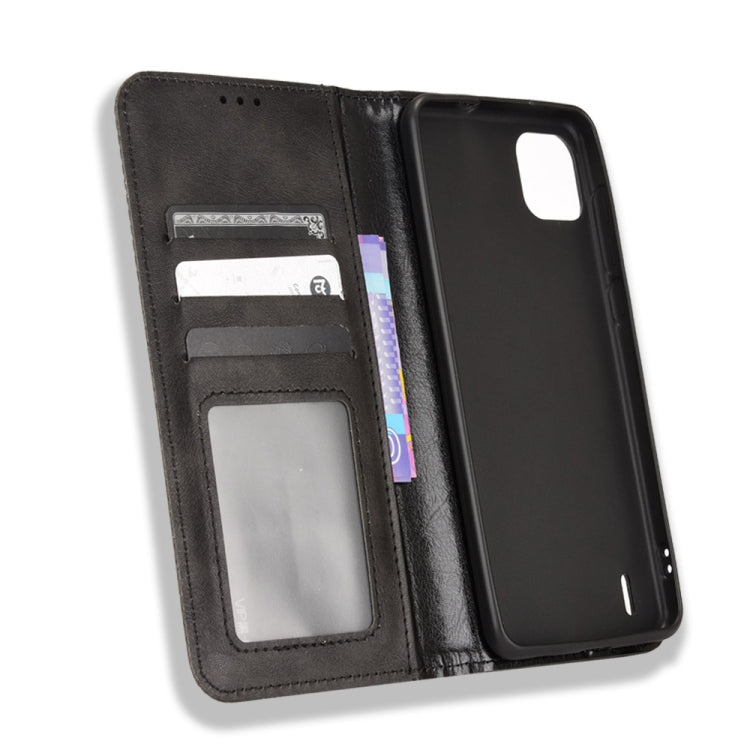 For Wiko Y82 Magnetic Buckle Retro Crazy Horse Leather Phone Case
