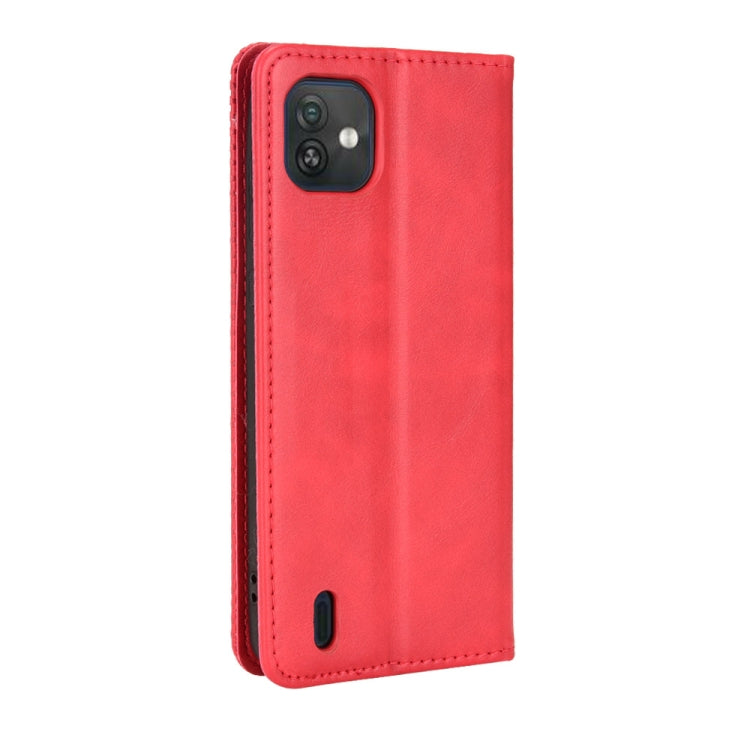 For Wiko Y82 Magnetic Buckle Retro Crazy Horse Leather Phone Case