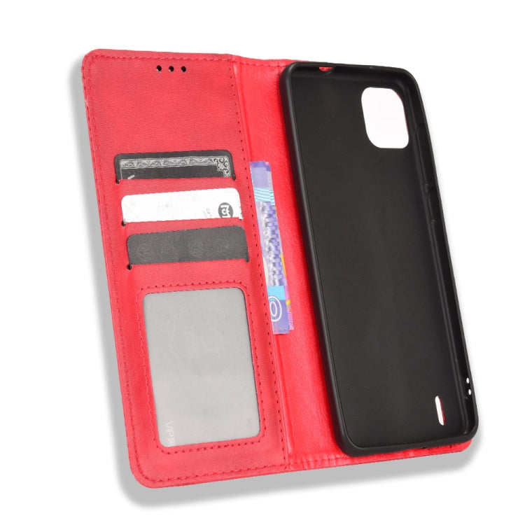 For Wiko Y82 Magnetic Buckle Retro Crazy Horse Leather Phone Case