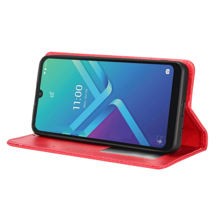 For Wiko Y82 Magnetic Buckle Retro Crazy Horse Leather Phone Case
