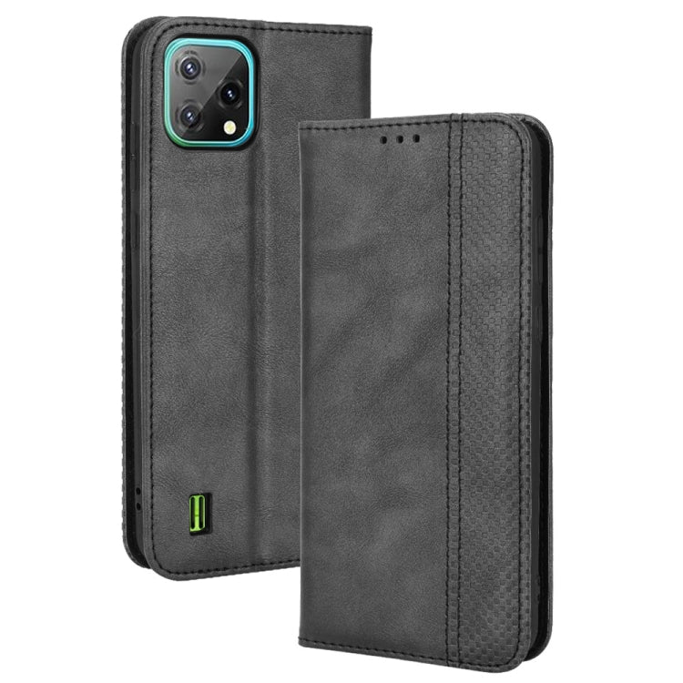 For Blackview A55 Magnetic Buckle Retro Crazy Horse Leather Phone Case