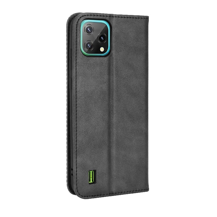 For Blackview A55 Magnetic Buckle Retro Crazy Horse Leather Phone Case