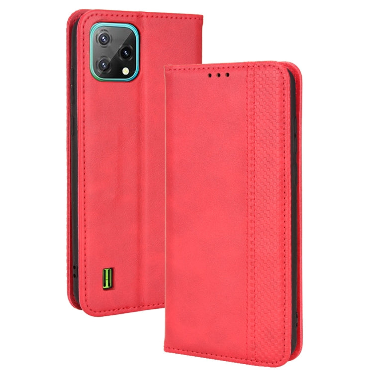 For Blackview A55 Magnetic Buckle Retro Crazy Horse Leather Phone Case