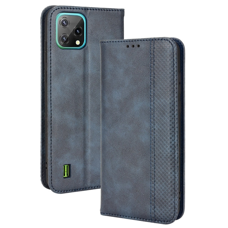 For Blackview A55 Magnetic Buckle Retro Crazy Horse Leather Phone Case