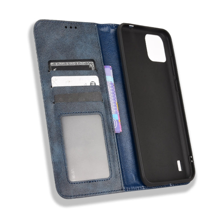 For Blackview A55 Magnetic Buckle Retro Crazy Horse Leather Phone Case