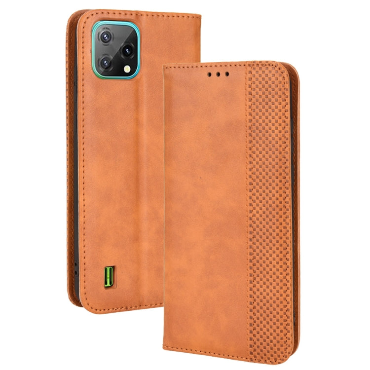 For Blackview A55 Magnetic Buckle Retro Crazy Horse Leather Phone Case