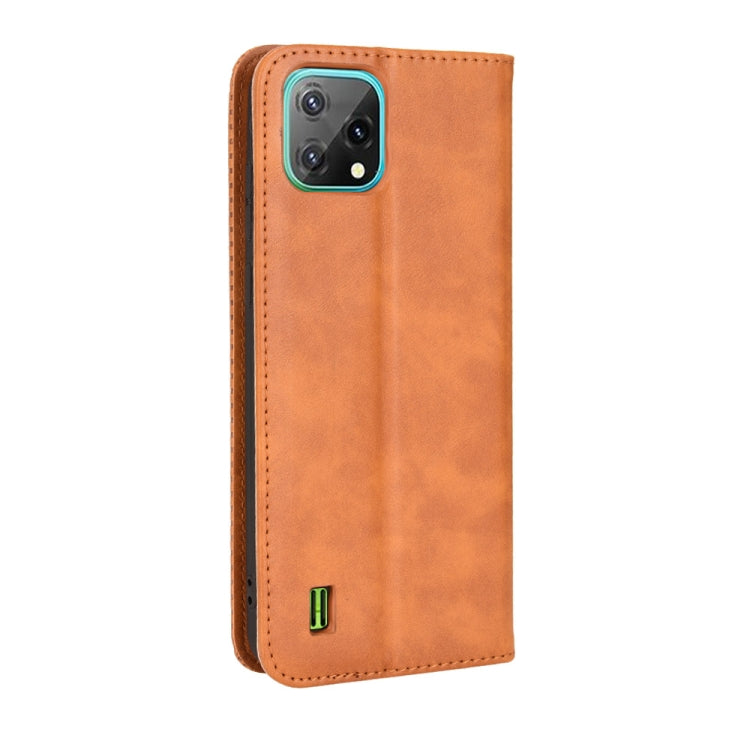 For Blackview A55 Magnetic Buckle Retro Crazy Horse Leather Phone Case