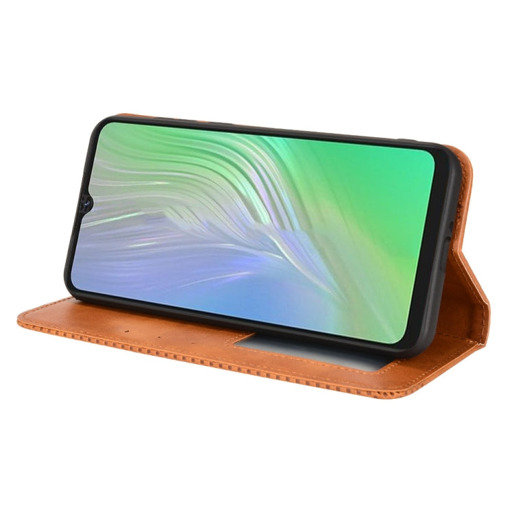 For Blackview A55 Magnetic Buckle Retro Crazy Horse Leather Phone Case