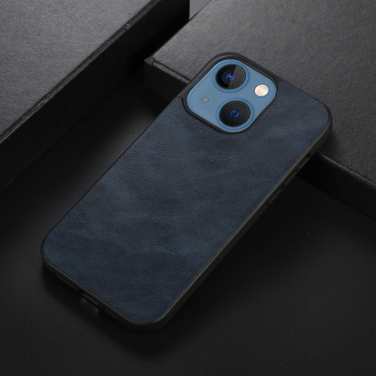 For iPhone 13 Cowhide Texture PU Phone Case