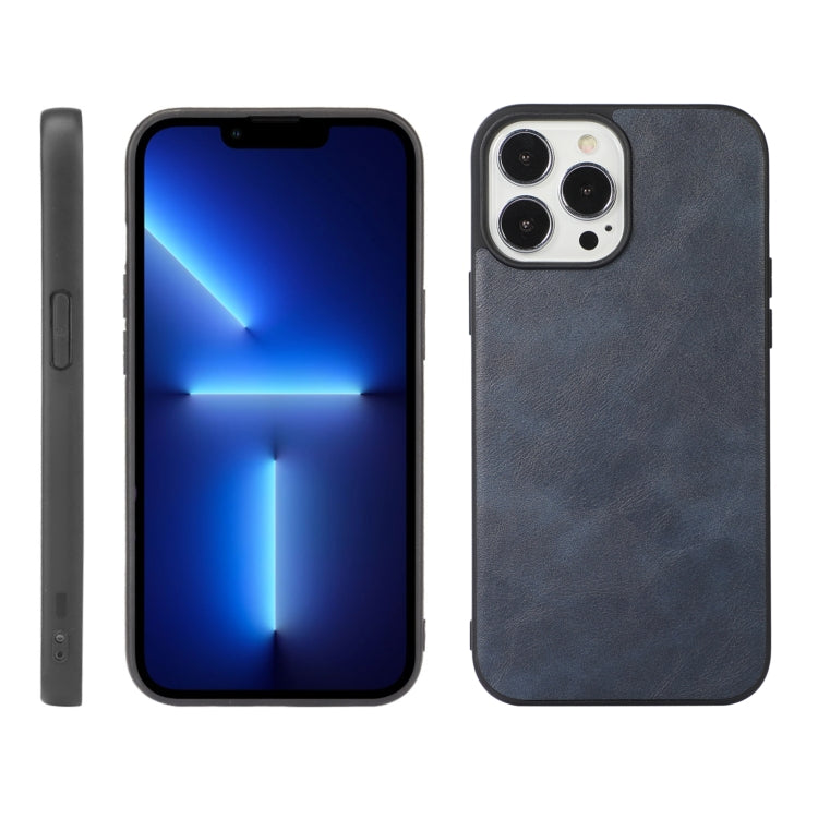 For iPhone 13 Pro Max Cowhide Texture PU Phone Case