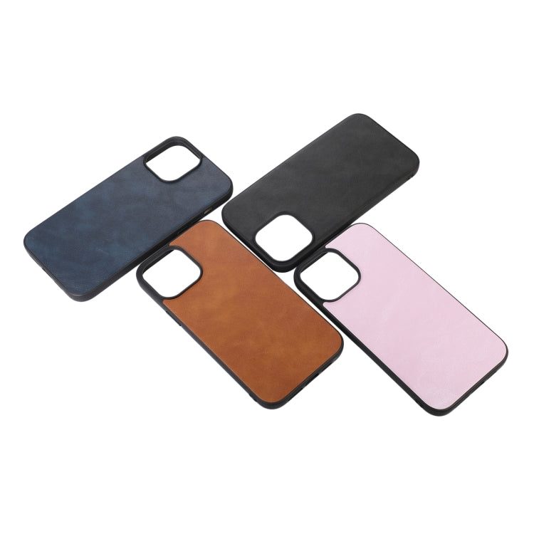 For iPhone 13 Pro Max Cowhide Texture PU Phone Case