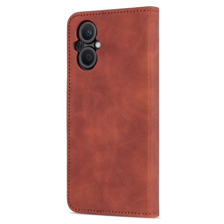 For OPPO A96 5G / Reno7 5G Overseas Version & OnePlus Nord N20 5G AZNS Skin Feel Calf Texture Horizontal Flip Leather Phone Case