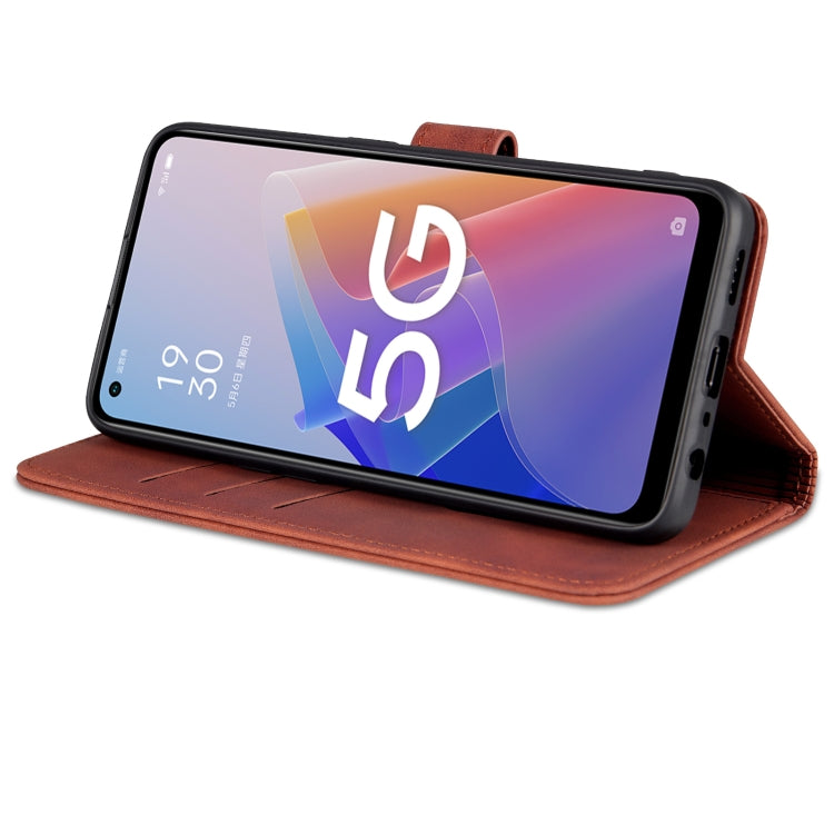 For OPPO A96 5G / Reno7 5G Overseas Version & OnePlus Nord N20 5G AZNS Skin Feel Calf Texture Horizontal Flip Leather Phone Case