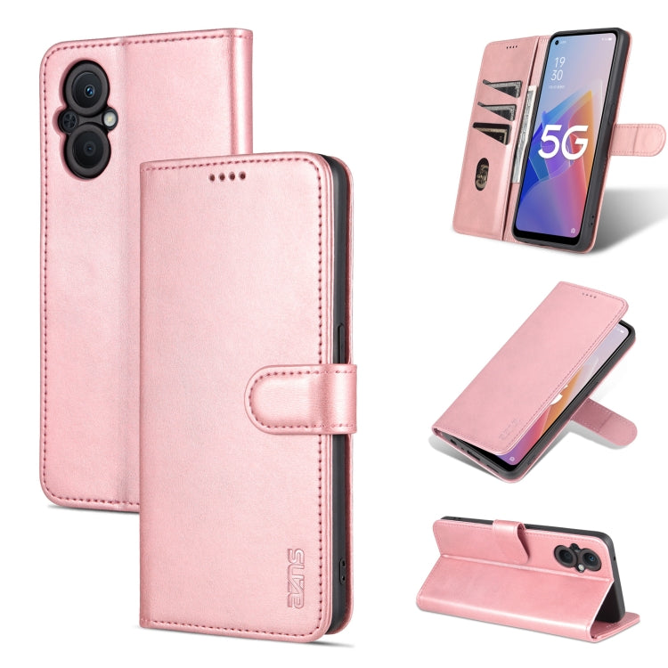 For OPPO A96 5G / Reno7 5G Overseas Version & OnePlus Nord N20 5G AZNS Skin Feel Calf Texture Horizontal Flip Leather Phone Case