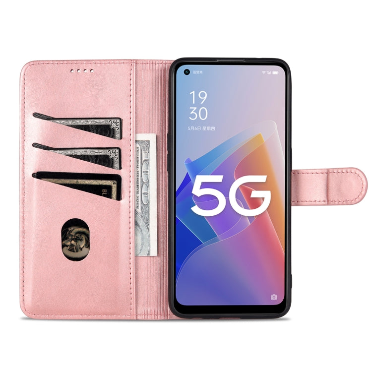 For OPPO A96 5G / Reno7 5G Overseas Version & OnePlus Nord N20 5G AZNS Skin Feel Calf Texture Horizontal Flip Leather Phone Case