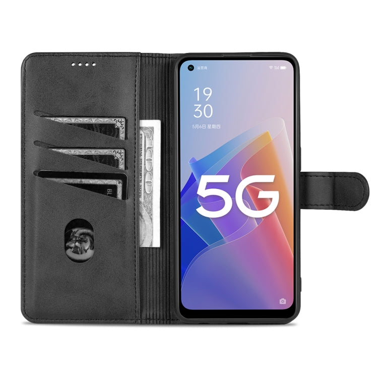 For OPPO A96 5G / Reno7 5G Overseas Version & OnePlus Nord N20 5G AZNS Skin Feel Calf Texture Horizontal Flip Leather Phone Case
