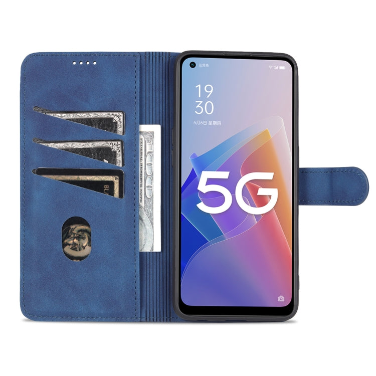 For OPPO A96 5G / Reno7 5G Overseas Version & OnePlus Nord N20 5G AZNS Skin Feel Calf Texture Horizontal Flip Leather Phone Case