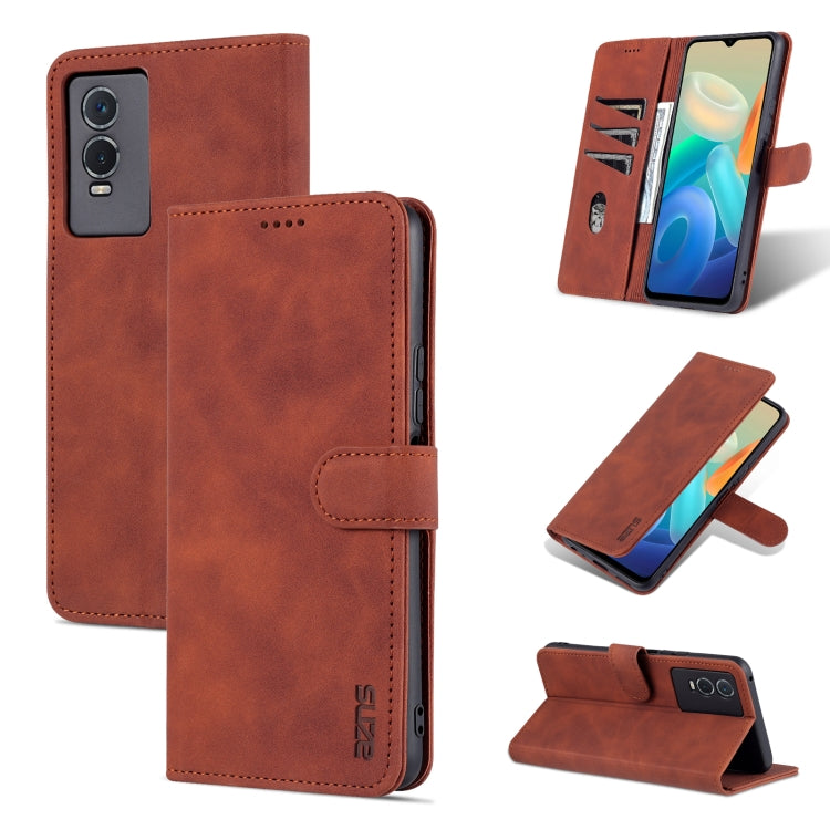 For vivo Y76s 5G / Y74s AZNS Skin Feel Calf Texture Horizontal Flip Leather Phone Case