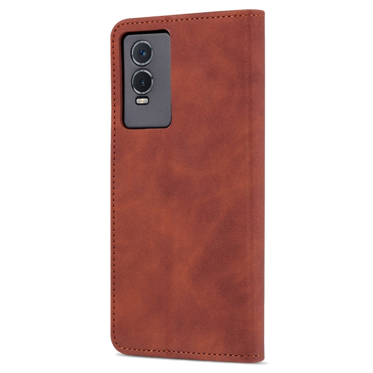 For vivo Y76s 5G / Y74s AZNS Skin Feel Calf Texture Horizontal Flip Leather Phone Case