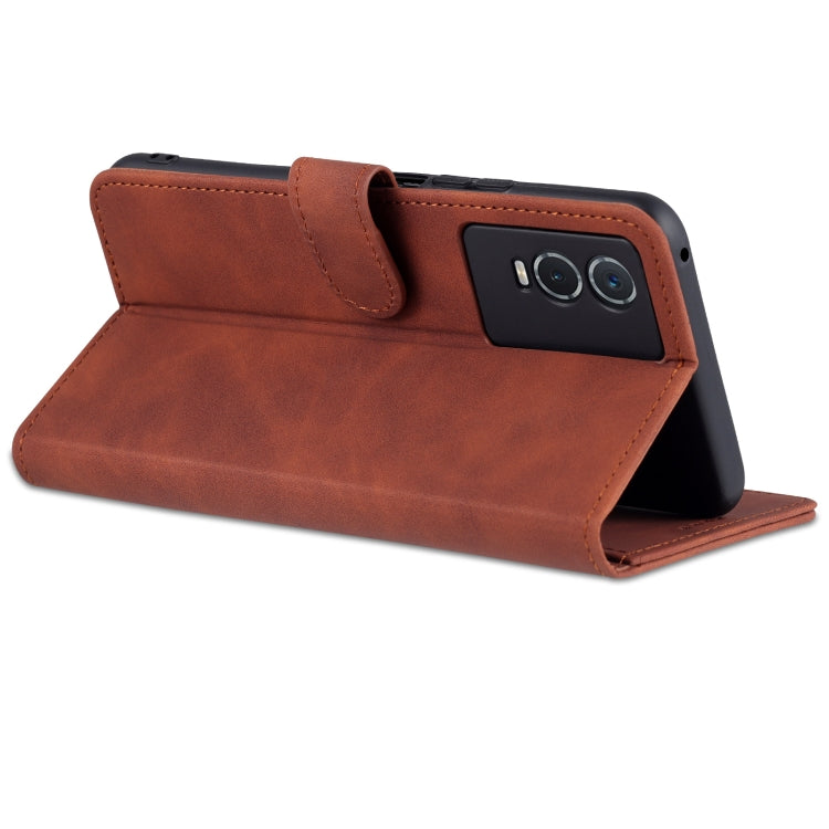 For vivo Y76s 5G / Y74s AZNS Skin Feel Calf Texture Horizontal Flip Leather Phone Case