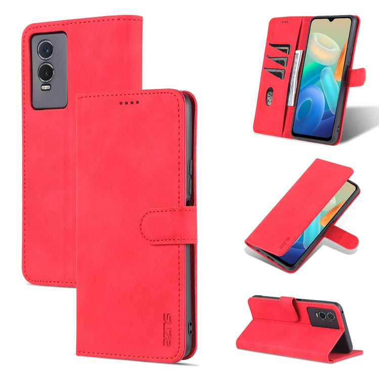 For vivo Y76s 5G / Y74s AZNS Skin Feel Calf Texture Horizontal Flip Leather Phone Case