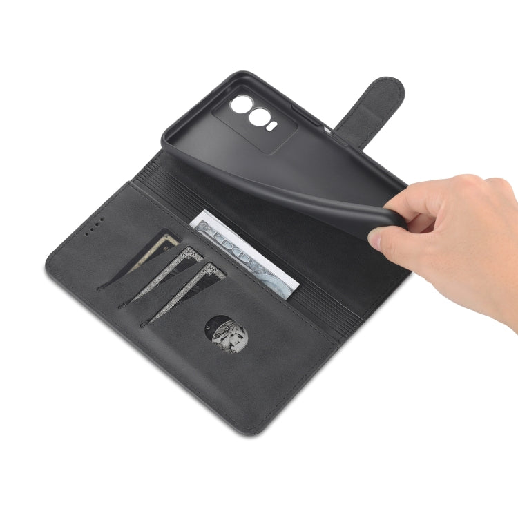 For vivo Y76s 5G / Y74s AZNS Skin Feel Calf Texture Horizontal Flip Leather Phone Case