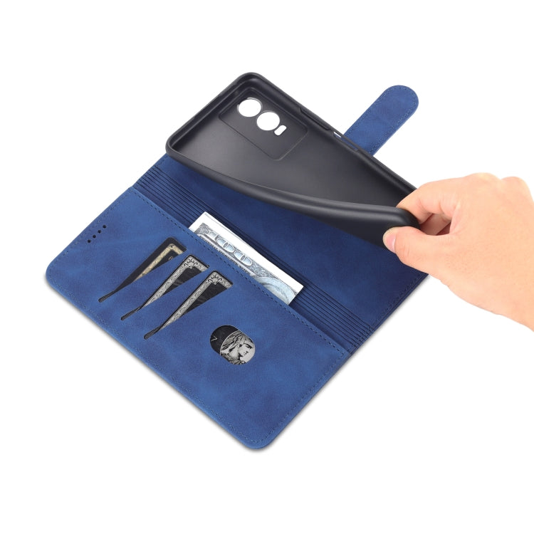 For vivo Y76s 5G / Y74s AZNS Skin Feel Calf Texture Horizontal Flip Leather Phone Case