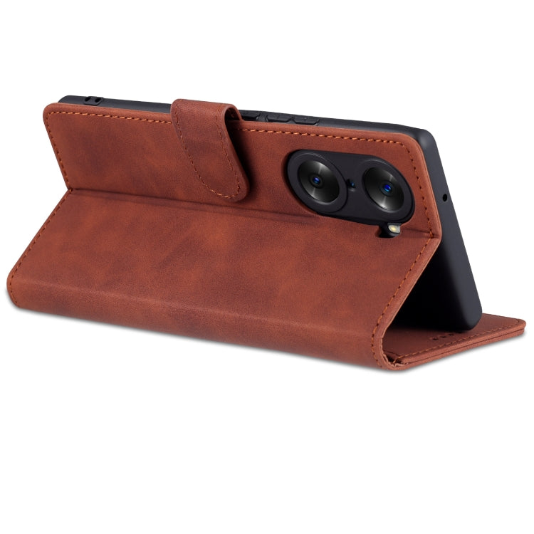 For Honor 60 AZNS Skin Feel Calf Texture Horizontal Flip Leather Phone Case