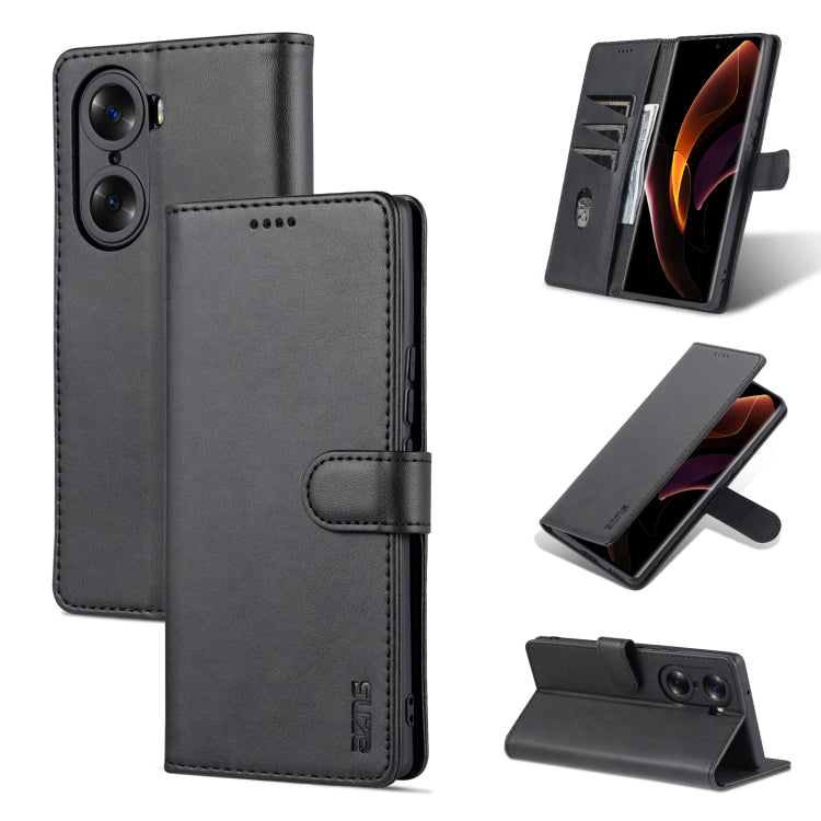 For Honor 60 AZNS Skin Feel Calf Texture Horizontal Flip Leather Phone Case