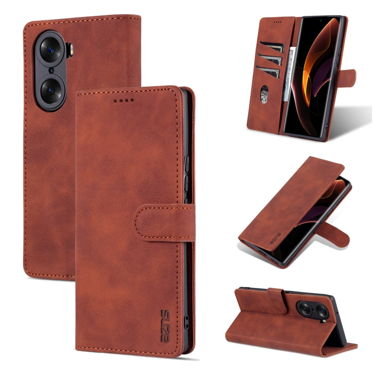 For Honor 60 Pro AZNS Skin Feel Calf Texture Horizontal Flip Leather Phone Case