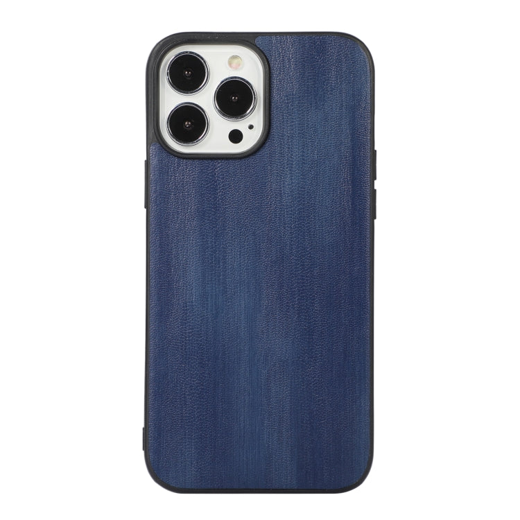 For iPhone 13 Pro Max Yellow Cow Texture PU Phone Case