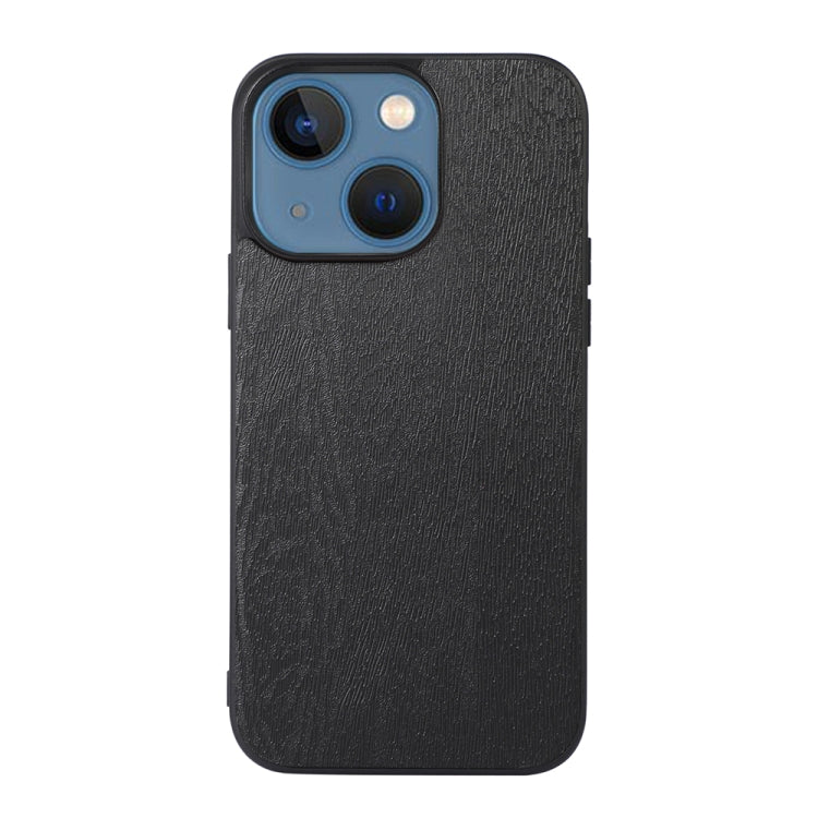 For iPhone 13 Wood Texture PU Phone Case