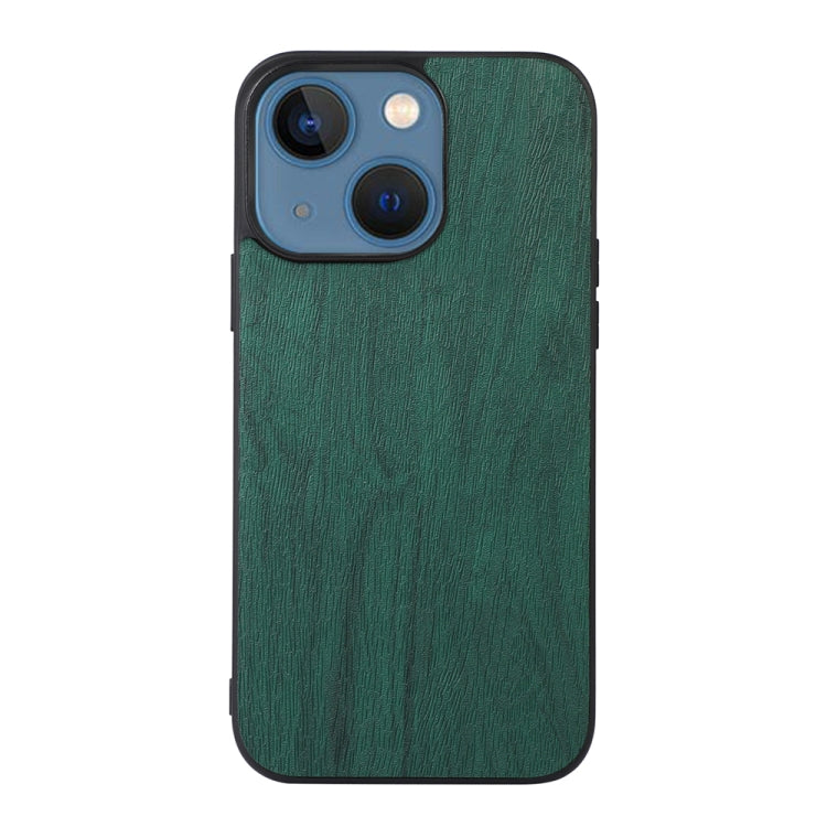For iPhone 13 Wood Texture PU Phone Case