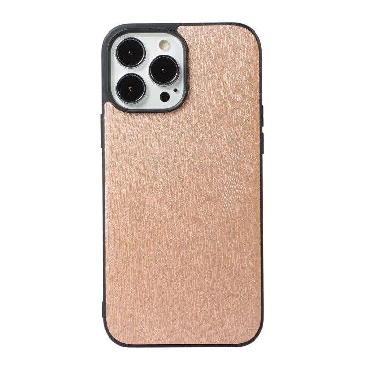 For iPhone 13 Pro Max Wood Texture PU Phone Case