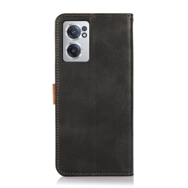 For OnePlus Nord CE 2 5G KHAZNEH Dual-color Cowhide Texture Flip Leather Phone Case