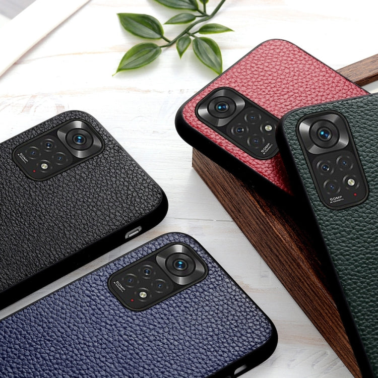 For Xiaomi Redmi Note 11 4G Global / Note 11S Big Hole Litchi Texture Leather Shockproof Phone Case