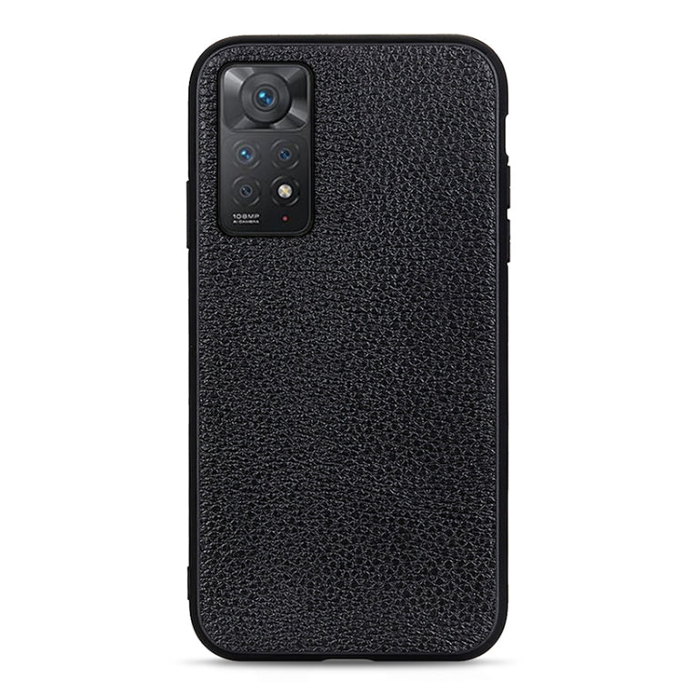 For Xiaomi Redmi Note 11 Pro Global Accurate Hole Litchi Texture Leather Shockproof Phone Case