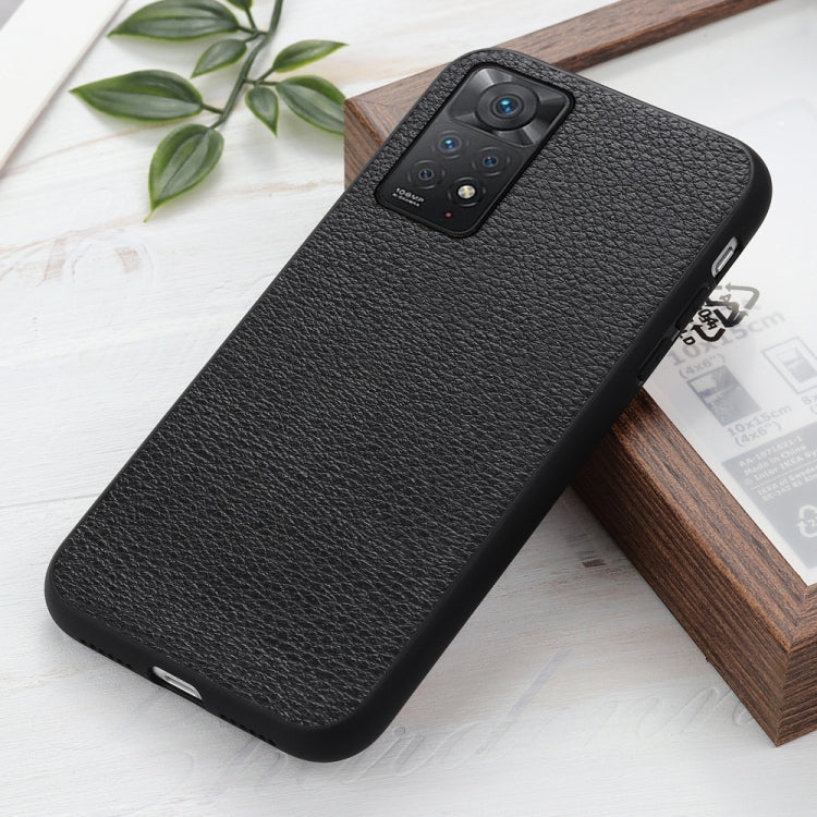 For Xiaomi Redmi Note 11 Pro Global Accurate Hole Litchi Texture Leather Shockproof Phone Case
