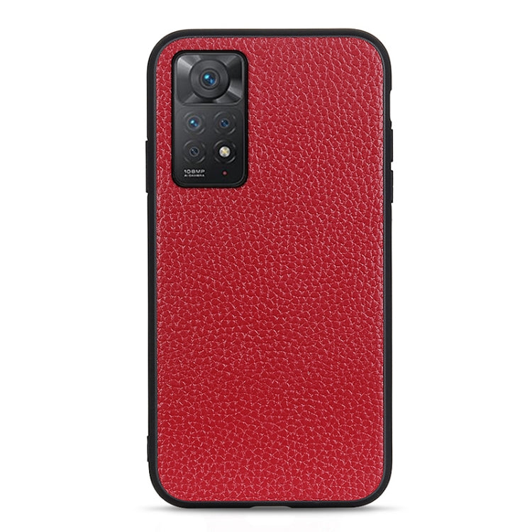 For Xiaomi Redmi Note 11 Pro Global Accurate Hole Litchi Texture Leather Shockproof Phone Case